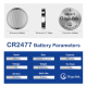 Gigatek make battery Cell CR2477_3V