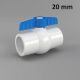 Ball valve 20 mm UPVC