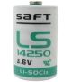 SAFT LS-14250 3.6V 1200MAH 1/2AA LI- SOCL2 BATTERY