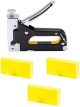 GION PROFESSIONAL MULTIPURPOSE STAPLE GUN SET FOR FURNITURE, ATTACHING FABRIC TO WALLS, WOOD WORK, PLYWOOD // ADJUSTABLE STAPLE GUN FOR HOME, OFFICE AND OUTDOOR USE (STAPPLE GUN WITH 3000PCS PIN)